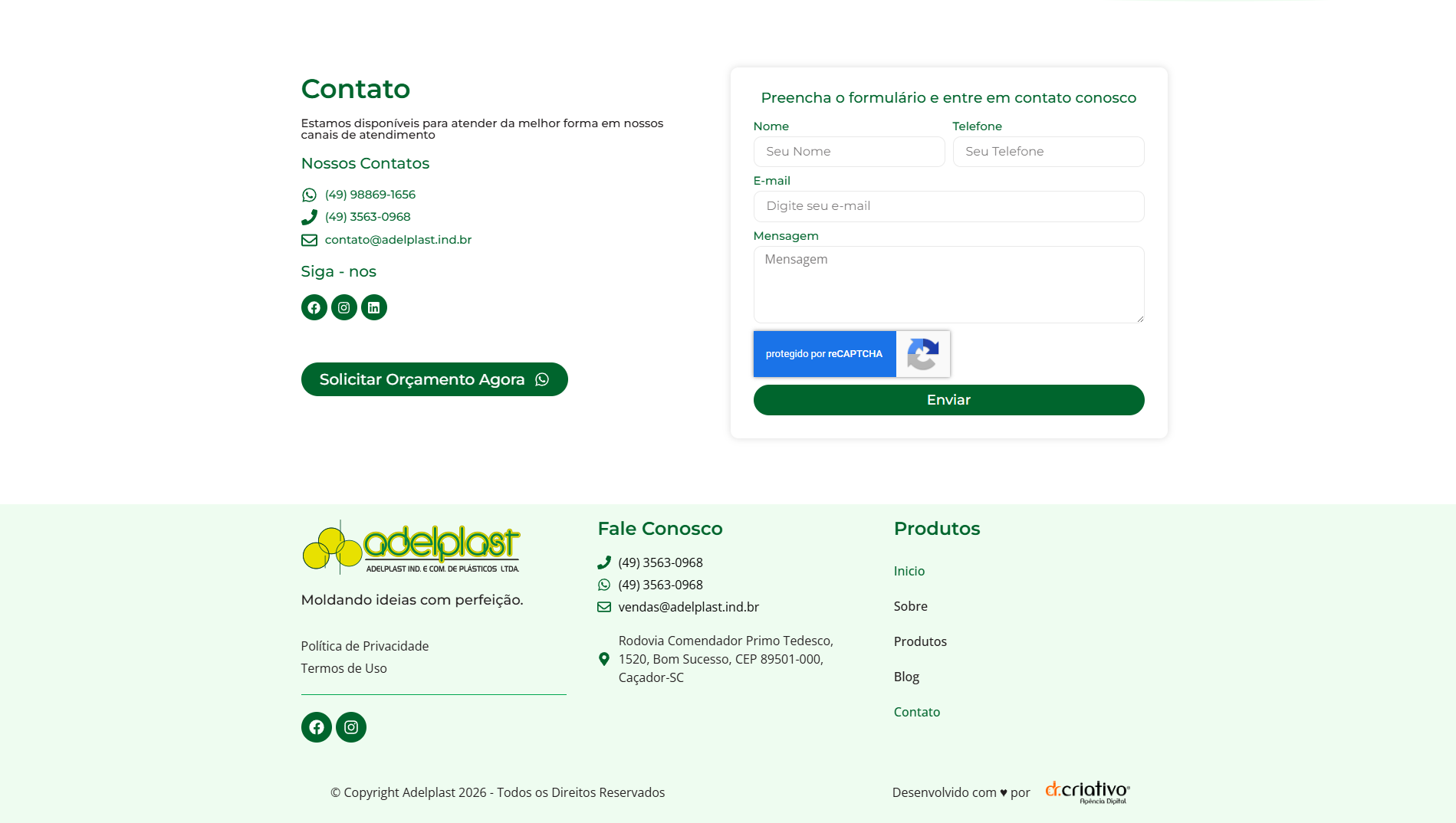 Site Institucional - Alar Produtos Químicos